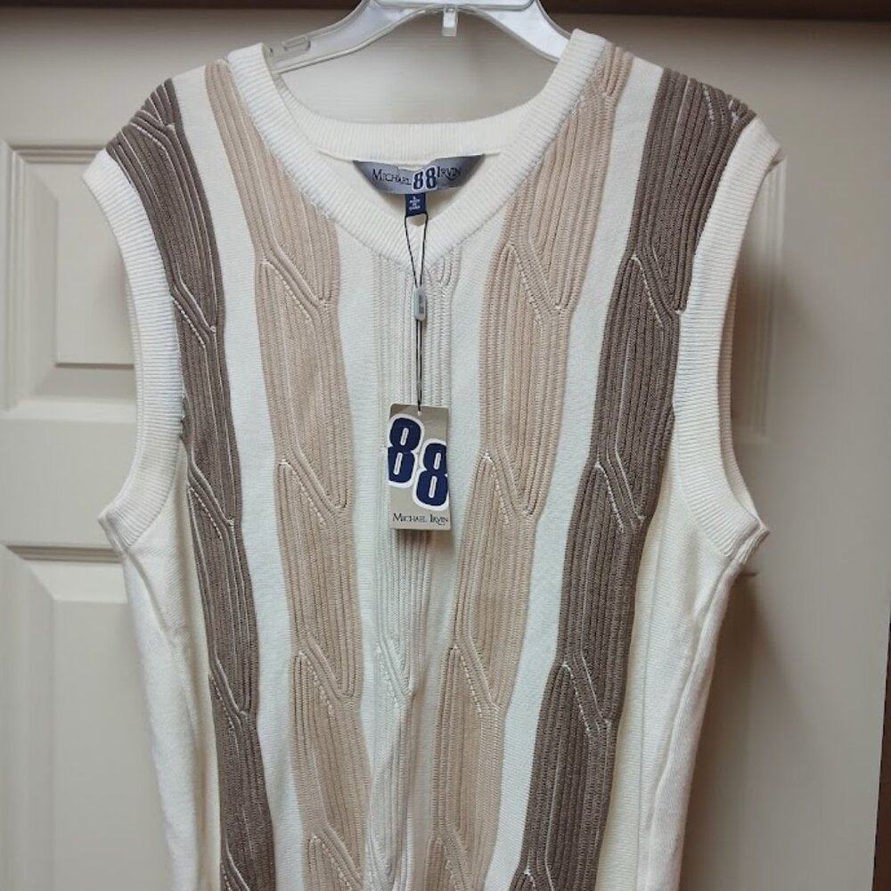 Michael Irvin 88 Playmaker Sweater Vest V-Neck Mens Large Cowboys Football NWT